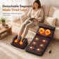 Electric Folding Massage Mattress Pad with Neck Rollers Vibration Heating and Leg Kneading for Full Body Relaxation