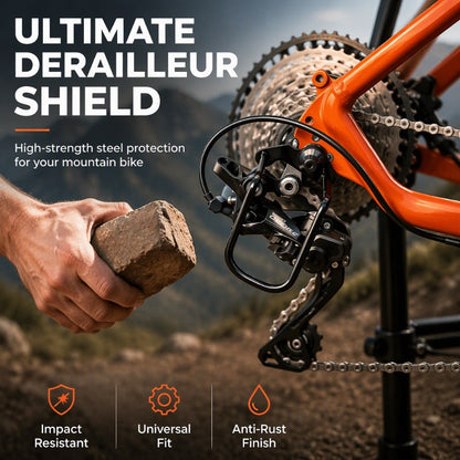 🚲 50% OFF NOW ✨ Steel Rear Derailleur Guard — Solid Barrier for Your Bike's Gears 🛡️