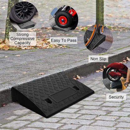 🚗  Portable PVC Curb Ramp with Anti-Slip Surface for Driveways, Thresholds and Everyday Access💎