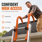 🔧 50% OFF NOW! 📐 Ladder Stabilizer Roof Hooks – Steel Frame, Caster Wheels & Padded Bars for Straight Ladders 🏠