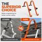🔧 50% OFF NOW! 📐 Ladder Stabilizer Roof Hooks – Steel Frame, Caster Wheels & Padded Bars for Straight Ladders 🏠