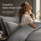 🛏️ LIMITED-TIME 50% OFF! ✨ Hotel Style Satin Stripe Bedding Set – 120g Fabric, Internal Ties, 7 Colors ✨