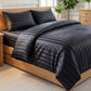 🛏️ LIMITED-TIME 50% OFF! ✨ Hotel Style Satin Stripe Bedding Set – 120g Fabric, Internal Ties, 7 Colors ✨