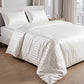 🛏️ LIMITED-TIME 50% OFF! ✨ Hotel Style Satin Stripe Bedding Set – 120g Fabric, Internal Ties, 7 Colors ✨