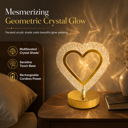 💎 LIMITED-TIME 50% OFF! ⚡ Geometric Crystal Night Light – Touch, Rechargeable, Romantic ✨