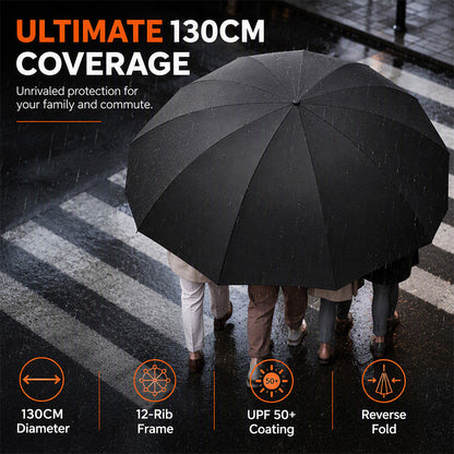 ⏳Time-Limited Special⏰Extra Large Windproof Folding Umbrella – Big Canopy, Reinforced, UV Protect ☔✨