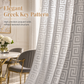 🏡 Limited-Time 50% Off ✨ Greek Key Sheer Curtain Panel — Soft Light & Daytime Privacy ☀️