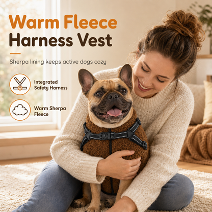 🧥 50% OFF NOW ✨ Warm Winter Dog Coat — Reflective Strips & Built-In Harness 🐾