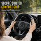 Sparkling Rhinestone Quilted Leather Steering Wheel Cover