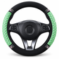 Sparkling Rhinestone Quilted Leather Steering Wheel Cover