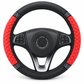 Sparkling Rhinestone Quilted Leather Steering Wheel Cover