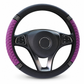 Sparkling Rhinestone Quilted Leather Steering Wheel Cover