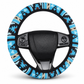 Universal 38cm Ringless Silk Steering Wheel Cover – Printed & Breathable for All Seasons