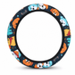 Universal 38cm Ringless Silk Steering Wheel Cover – Printed & Breathable for All Seasons