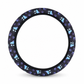 Universal 38cm Ringless Silk Steering Wheel Cover – Printed & Breathable for All Seasons