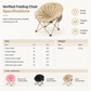 ⛺ Portable Moon Chair: 5cm Padded, Wraparound, Foldable