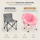 ⛺ Portable Moon Chair: 5cm Padded, Wraparound, Foldable