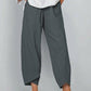 ⏳Time-Limited Special⏰Vintage Asymmetrical Elastic Waist Pockets Pants