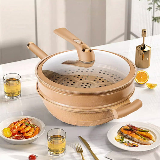 🔥Free shipping 🔥 Non-stick pan with steam basket